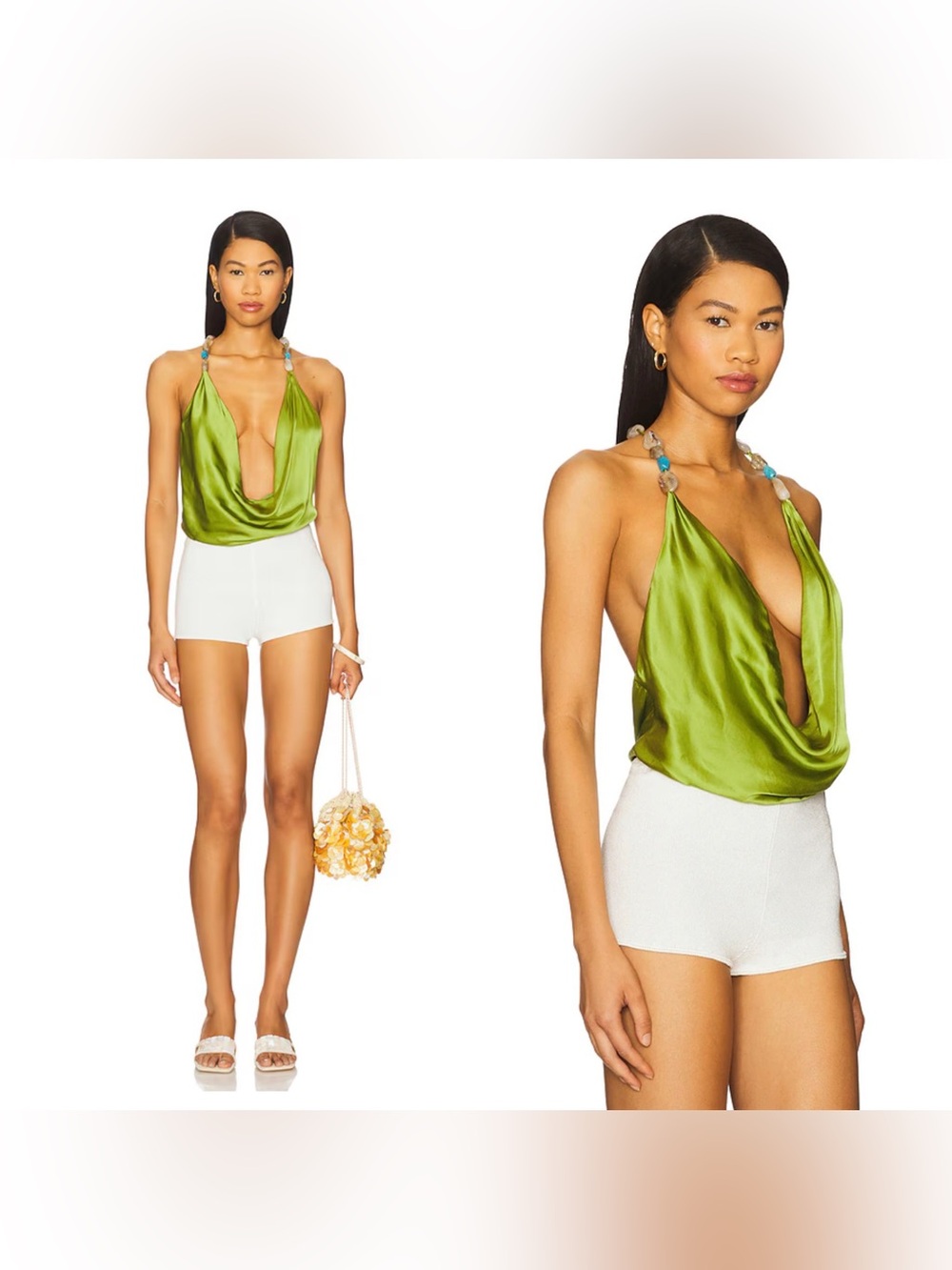 NWT Lovers and Friends Diamanto Top in Pear Green